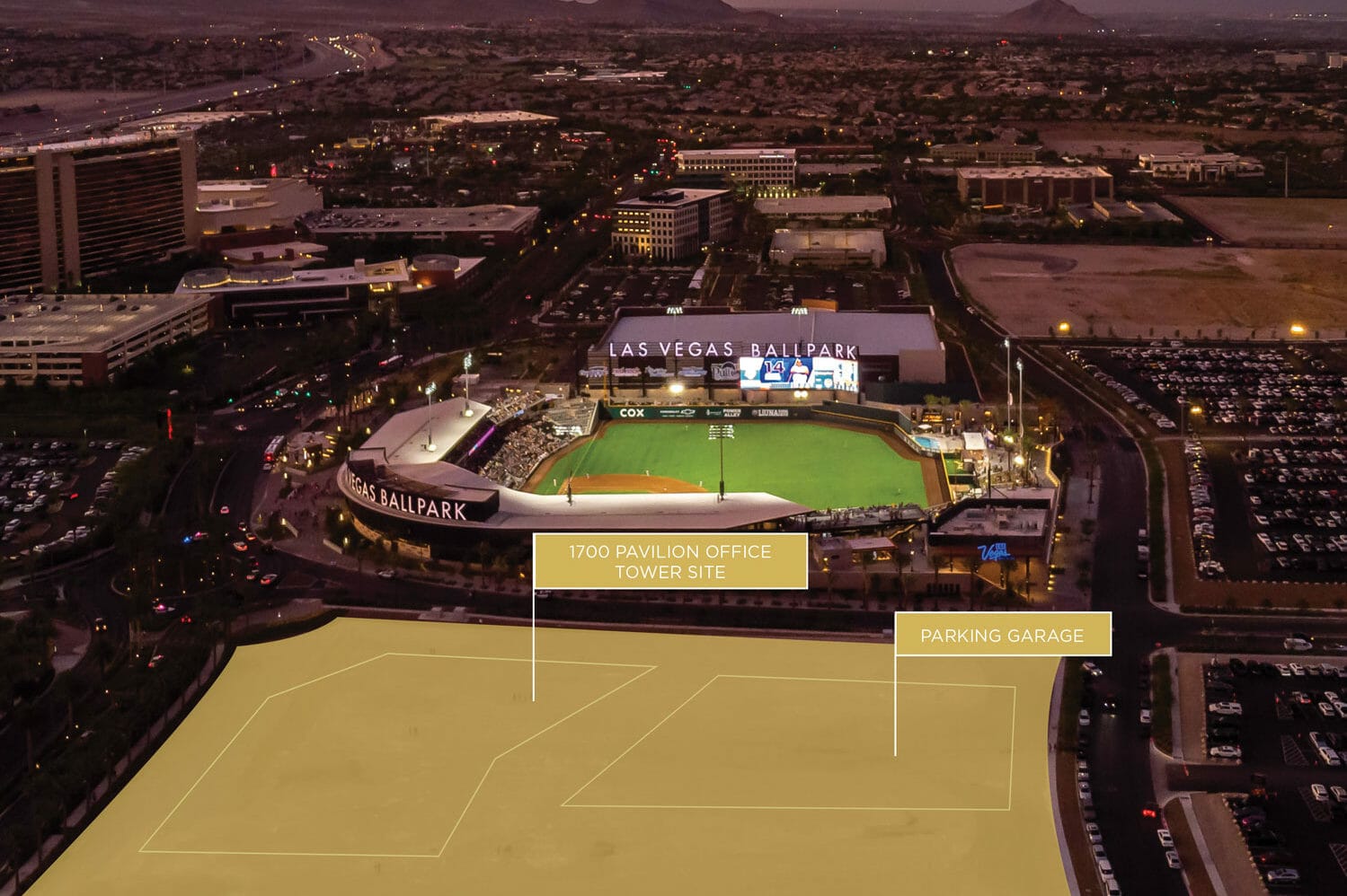 1700 Pavilion Site in Downtown Summerlin showing agency to Las Vegas Ballpark.