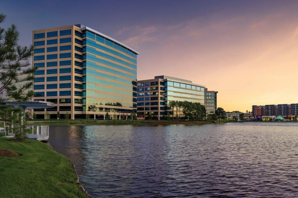 Hughes Landing in The Woodlands features commercial real estate at its best.