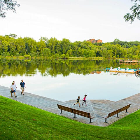 Families enjoy access to lakeside fun in Columbia, Maryland.Connected to industry and commerce in Washington, D.C., this place is a magnet for creators and innovators.