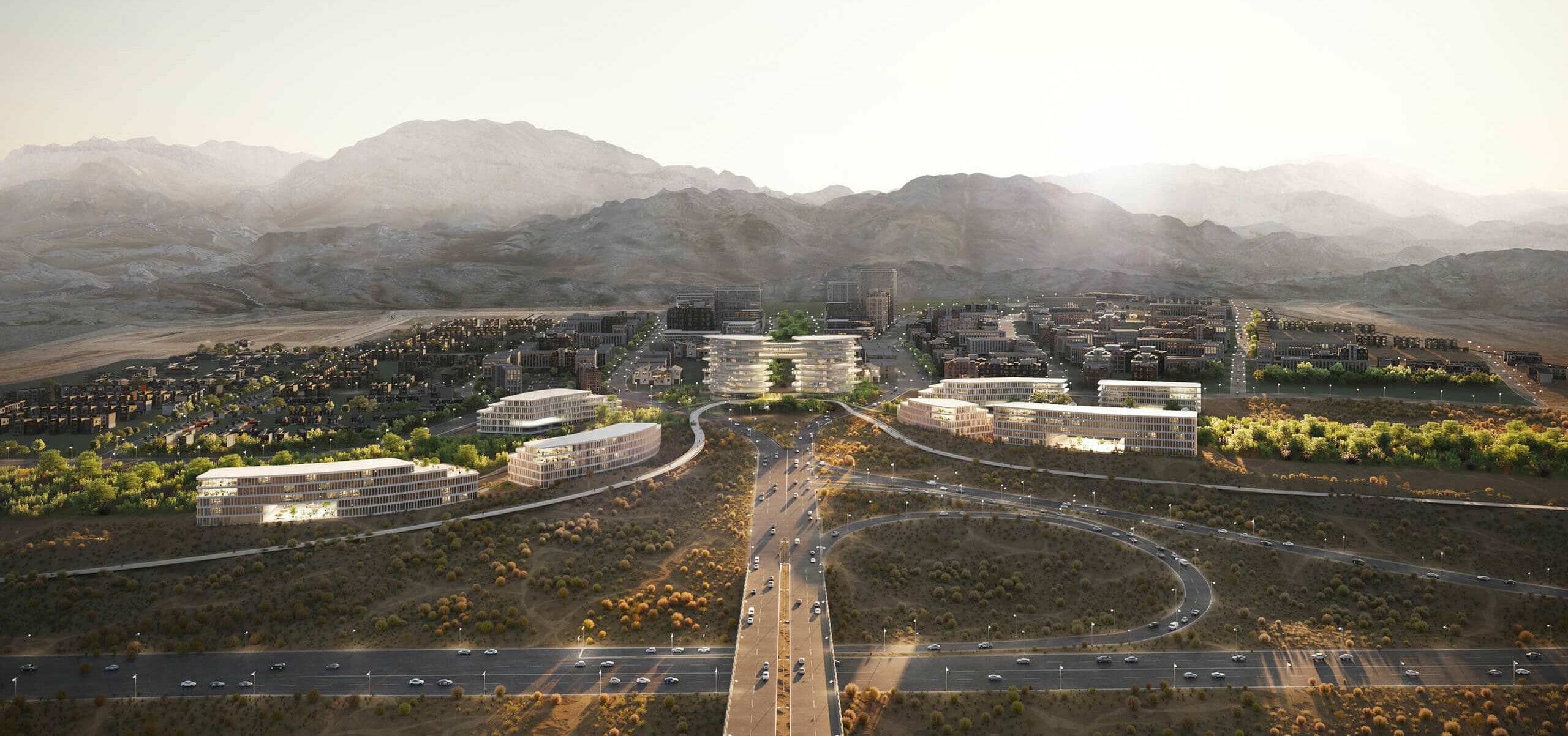 Conceptual rendering in West Summerlin illustrates the possibilities for sustainable design of the new HQ.