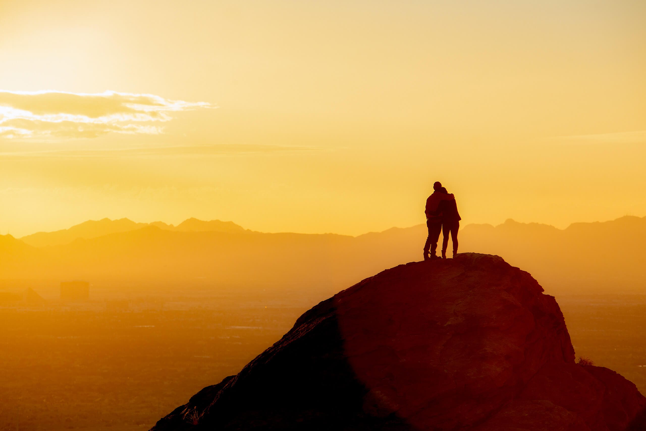 Climbers and hikers enjoy Summerlin for the world-class beauty of scenic Red Rock Canyon National Conservation area. Seen here at sunset.